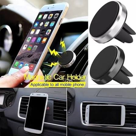 Magnetic Car Phone Holder β 360Β° Rotatable Aluminum Mount