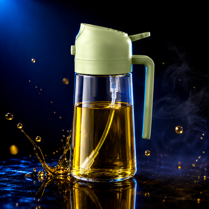 470ml Glass Oil Sprayer Bottle – 2-in-1 Olive Oil Dispenser