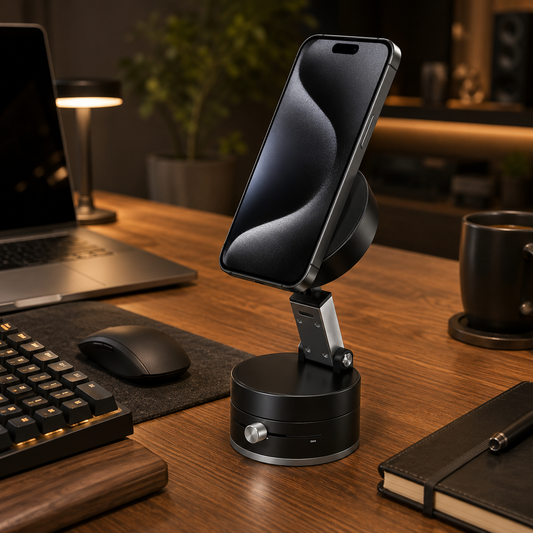 Universal Magnetic Phone Holder – Foldable Vacuum Suction Mount