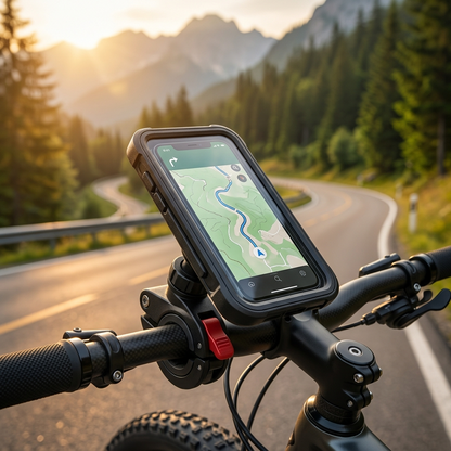 Universal Waterproof Bike Phone Mount – Adjustable Handlebar Holder