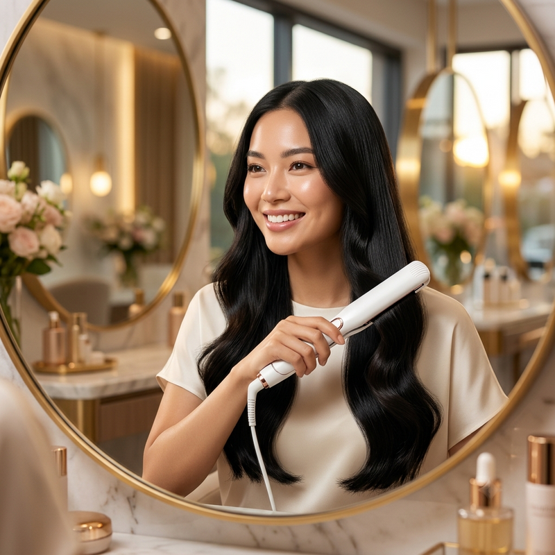 2-in-1 Mini Hair Straightener & Curler | Portable Hair Styling Iron