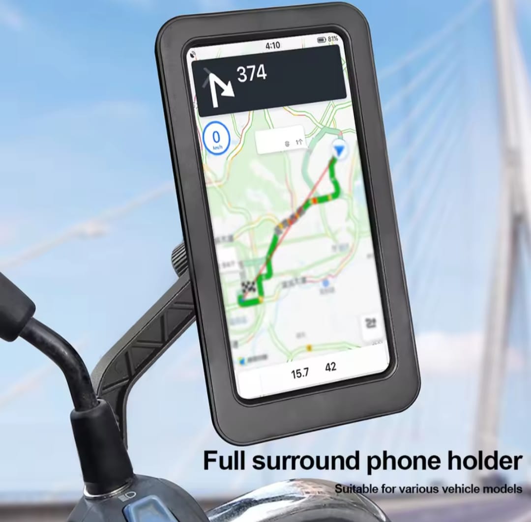Universal Waterproof Bike Phone Mount – Adjustable Handlebar Holder