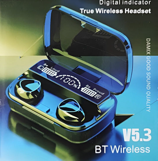 M10 TWS Bluetooth 5.3 Wireless Earbuds – LED Display Charging Case